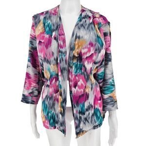 Vintage 80s Multicolor Brushstroke Caridgan M